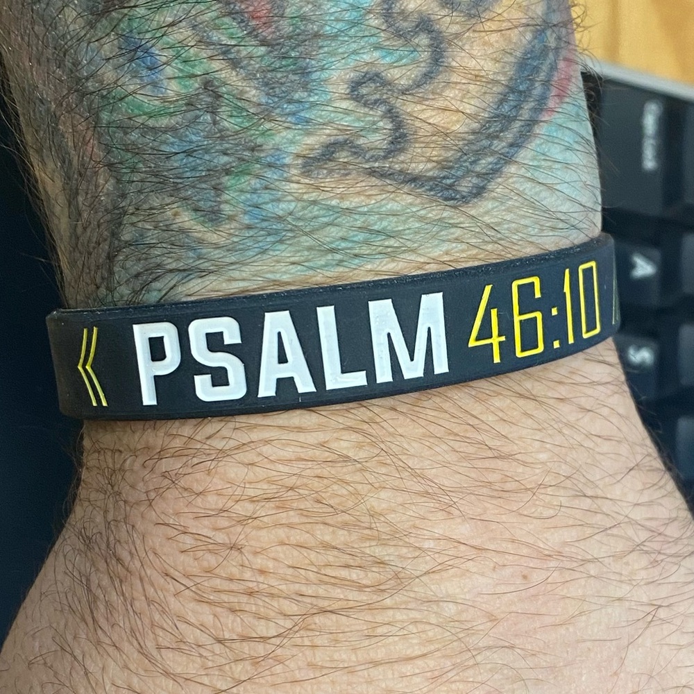 1 pack Religious Silicone Wristbands Bracelets Psalm 46:10 Christian Silicone